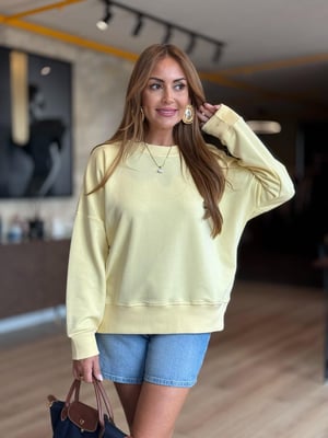 Sarı Basic Sweatshirt