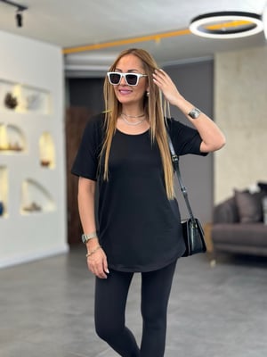 Sırt Yeşil Neon Detay Bluz
