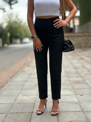 Siyah Çimalı Pantolon