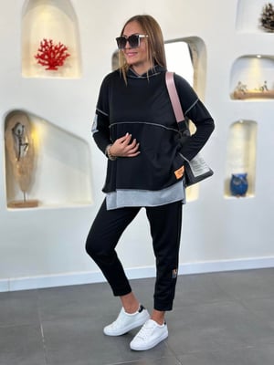 Siyah Gri Armalı İkili Takım