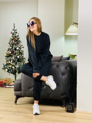 Siyah Kapitone İkili Takım