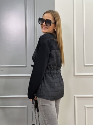 Siyah Kapitone Sweatshirt