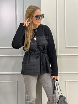 Siyah Kapitone Sweatshirt