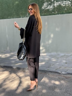 Siyah Kimono İkili Takım