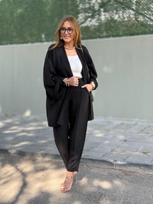 Siyah Kimono İkili Takım