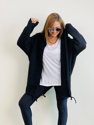 Siyah Oversize Hırka
