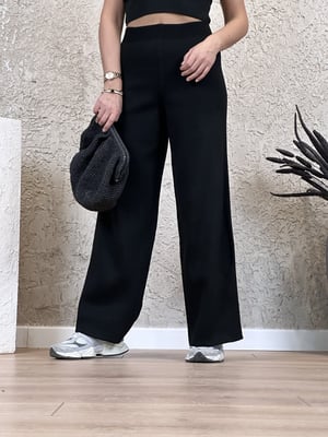 Siyah Oversize Triko Pantolon