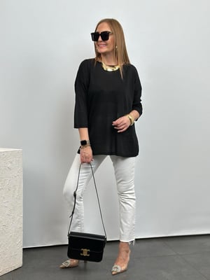 Siyah Oversize Truvakar Kol Triko 