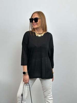 Siyah Oversize Truvakar Kol Triko 