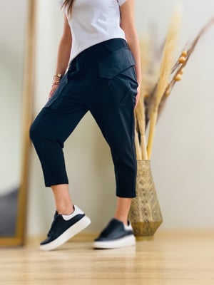 Siyah Paraşüt Cep Şalvar Pantalon