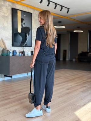Siyah Şalvarlı Modal İkili Takım