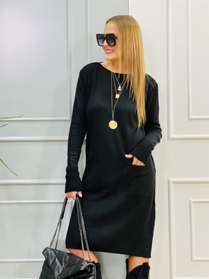 Siyah Triko Tunik Elbise