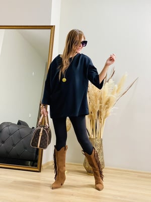 Siyah Yan Cepli Sweatshirt