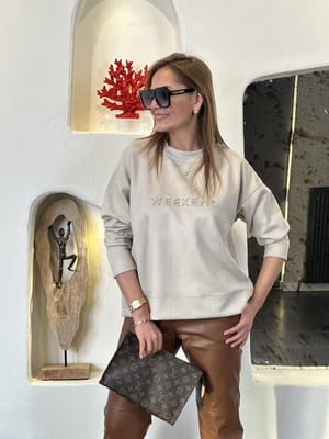 Taş Rengi Weekend Sweatshirt