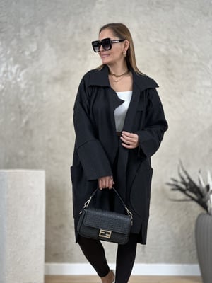 Tasarım Pis Dikiş Kaşe Oversize Ceket