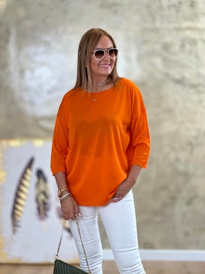 Turuncu Oversize Triko