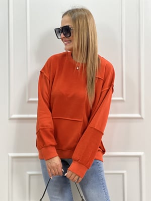 Turuncu Parçalı Sweatshirt