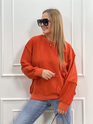 Turuncu Parçalı Sweatshirt