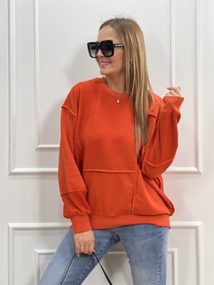 Turuncu Parçalı Sweatshirt
