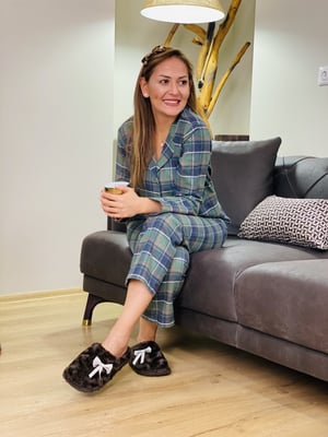 Yeşil Ekoseli Pijama Takımı