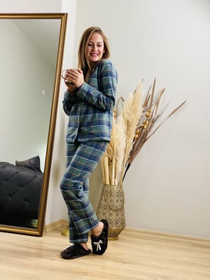 Yeşil Ekoseli Pijama Takımı