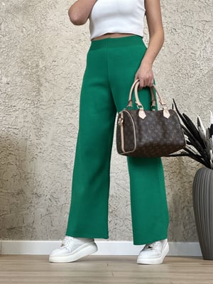 Yeşil Oversize Triko Pantolon