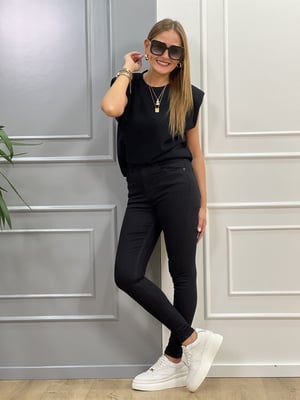 Yüksek Bel Siyah Skınny Jean