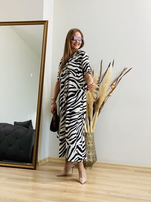 Zebra Desenli Elbise