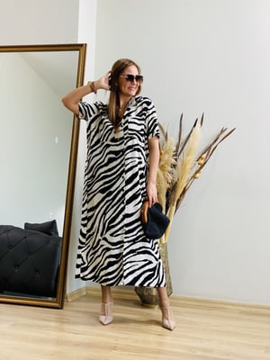 Zebra Desenli Elbise