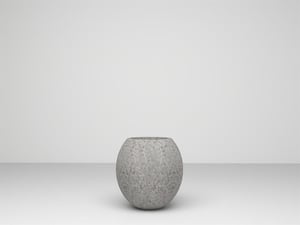 Lina Serisi Yuvarlak Beton Gri Saksı