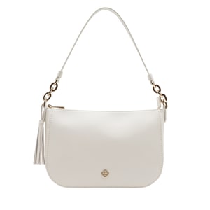 Ariana Beyaz Kadın Deri Omuz Çantası