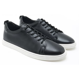 Clyde Siyah Erkek Deri Spor Ayakkabı