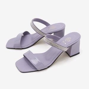 Kadın Lila Topuklu Terlik