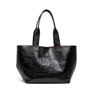 KeinxDesa Siyah Deri Omuz Çantası 