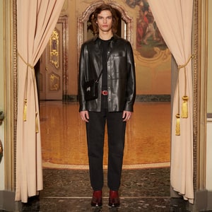 KeinxDesa Siyah Unisex Oversize Deri Gömlek