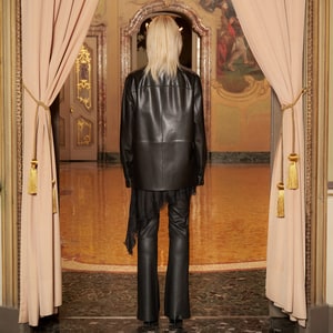 KeinxDesa Siyah Unisex Oversize Deri Gömlek