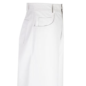 Zelinda Beyaz Kadın Deri Pantolon