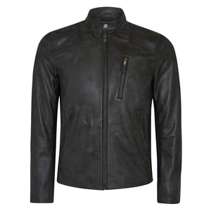 Zenon Lacivert Erkek Vintage Deri Ceket