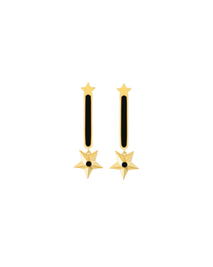 Adira Star Black Earrings