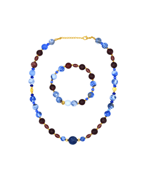 Agate Mix Necklace & Bracelet Set