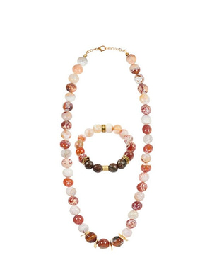 Agate Necklace & Bracelet Set