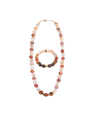Agate Necklace & Bracelet Set