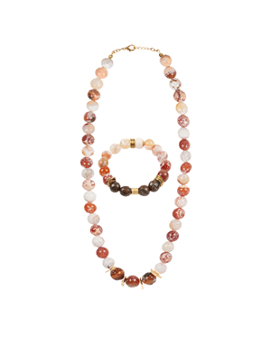 Agate Necklace & Bracelet Set