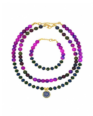 Agate Stone Spiral Set
