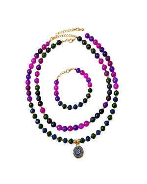 Agate Stone Spiral Set