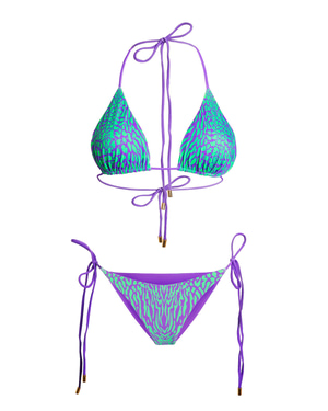 Amazon Printed Triangle Bikini Set