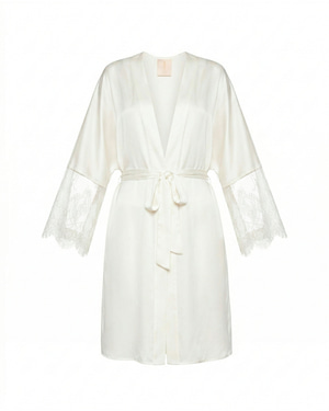 Anne Short Silk Satin Robe