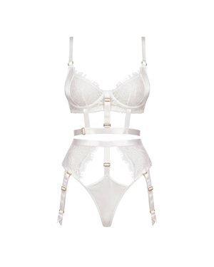 Ardélis Garter Set in White