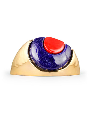 Art Handmade Ceramic Gold Evil Eye Decorative Object