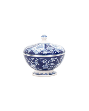 Baba Nakkas Patterned Iznik Ceramic Sugar Bowl
